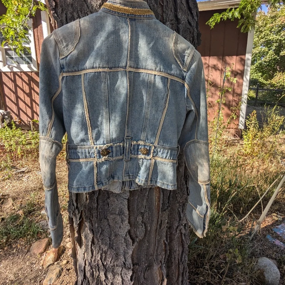 Vintage Military-inspo style BB Dakota embellished denim jacket - Picture 2 of 14